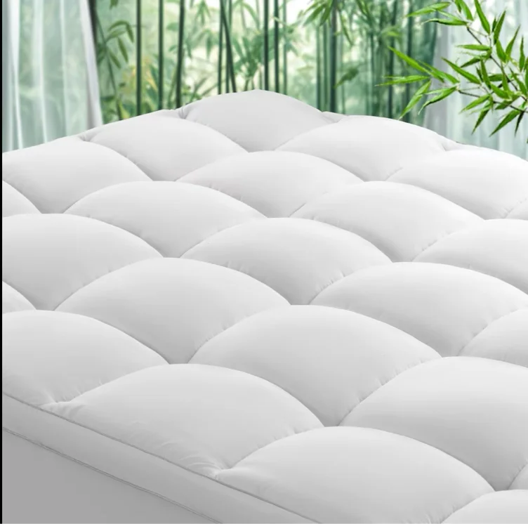 Shilucheng Mattress Topper - Extra Thick Soft “Floating on a Cloud” Down Mattress Pad Cover Cotton Top with Machine Washable and Comfortable