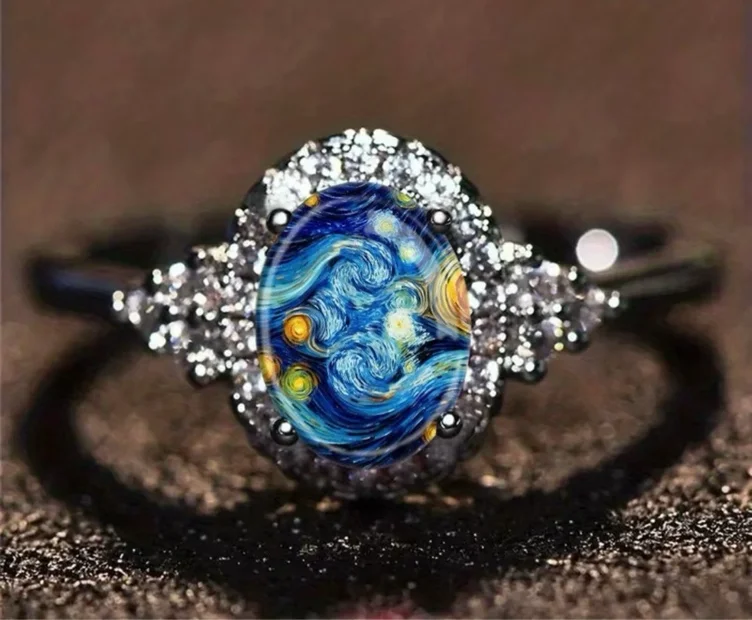 Van Gogh Starry Night Ring