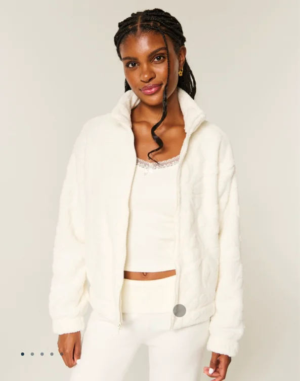 Hollister Gilly Hicks Sherpa Zip-Up Sweatshirt