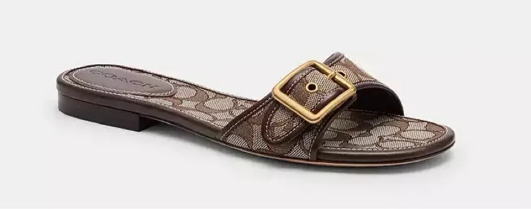Margot Flat Sandal In Signature Jacquard