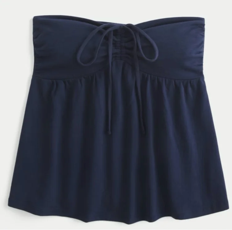 Strapless Cinched Babydoll Top