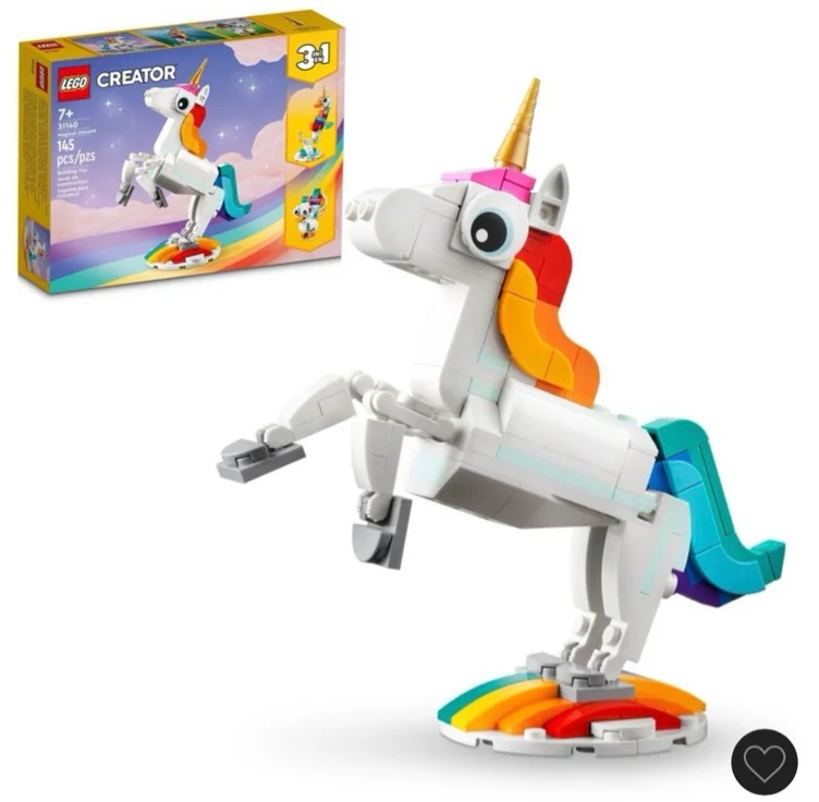 LEGO Creator 3 in 1 Magical Unicorn Toy Animal Play-set 31140