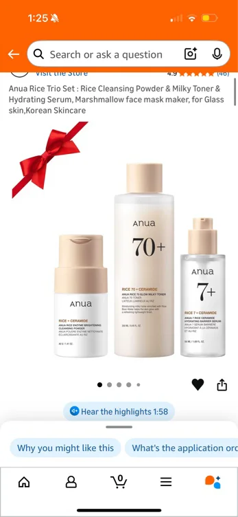 Amazon.com : Anua Rice Trio Set : Rice Cleansing Powder & Milky Toner & Hydrating Serum, Marshmallow face mask maker, for Glass skin,Korean Skincare : Beauty & Personal Care