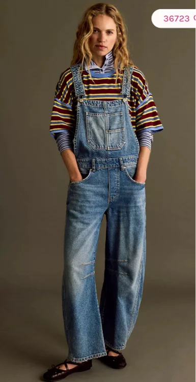 We The Free Good Luck Barrel Overalls