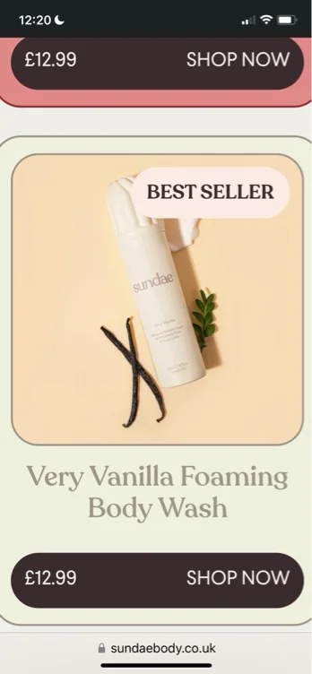 Sundae Very Vanilla Whipped Shower Foam