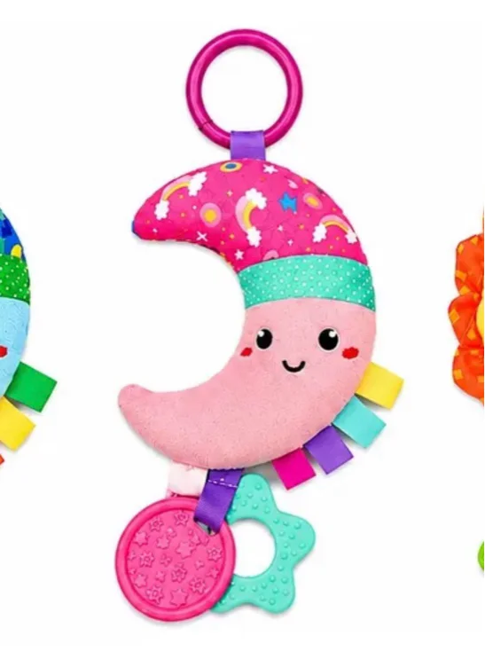 Sonajero Sensorial Bebe Estimulacion Temprana Recien Nacido Luna Rosa
