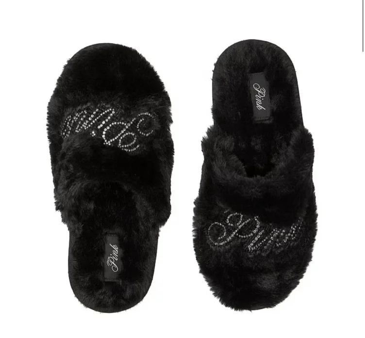 Faux-Fur Closed-Toe Slippers