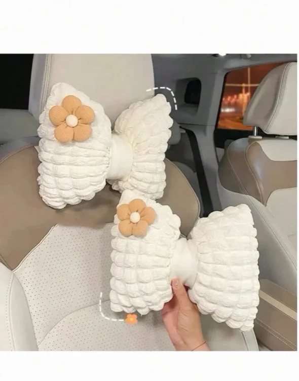 Beige Flower headrest