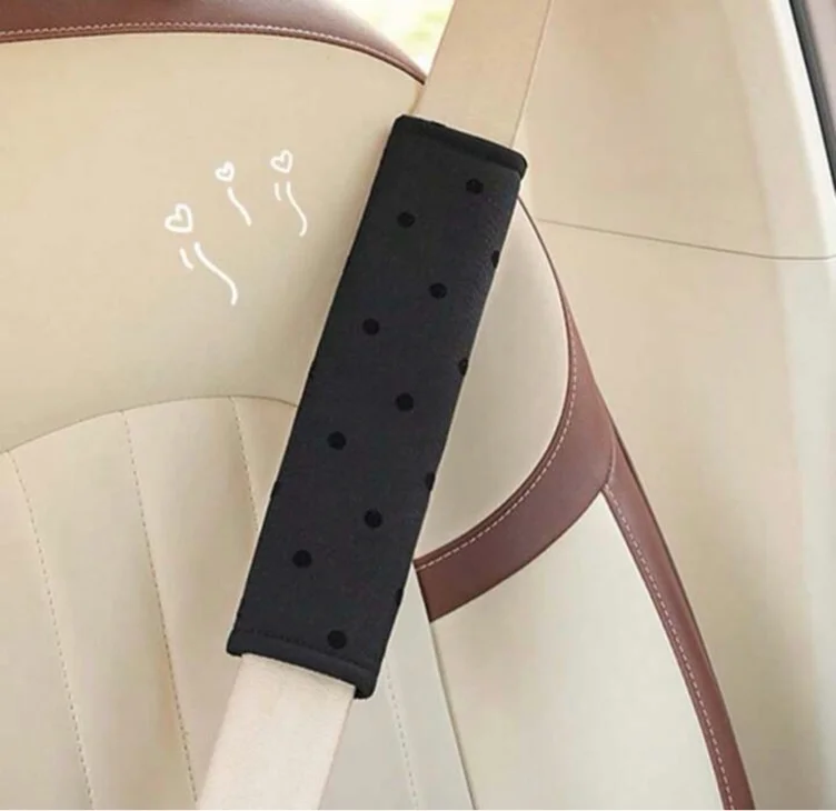 2 pcs Polka dot seatbelt cover 