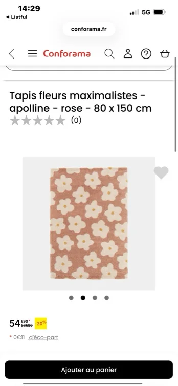 Tapis fleurs maximalistes - apolline - rose - 80 x 150 cm