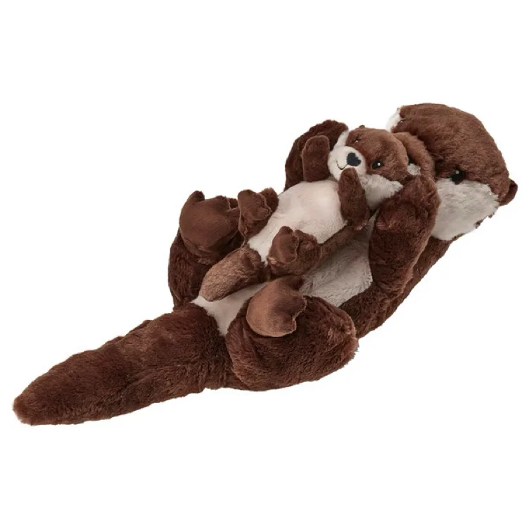 SKOGSDUVA Stofftier 2er-Set - Otter mit Jungem/braun beige 45 cm