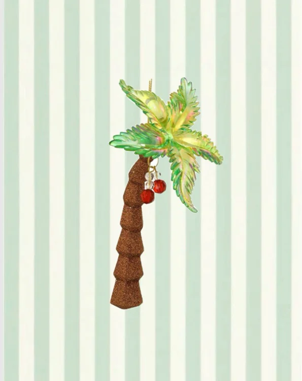 Palm Tree Glitter 6 Inch Acrylic Ornament