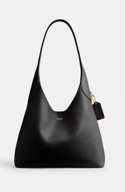 Brooklyn Shoulder Bag 28 - “Brass/Black” leather