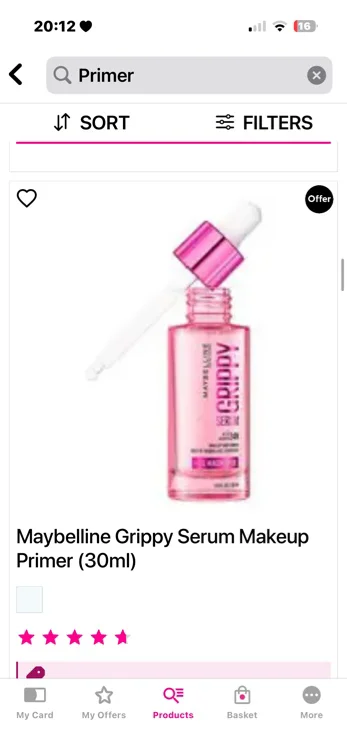 Maybelline Grippy Serum Makeup Primer (30ml) | Make Up | Superdrug