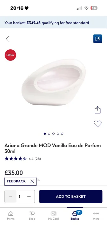 Ariana Grande MOD Vanilla Eau de Parfum 30ml - Boots