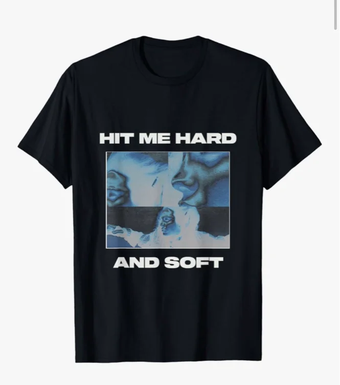 Amazon.com: Official Billie Eilish HIT ME HARD AND SOFT Inverted Black T-Shirt : Clothing, Shoes & Jewelry