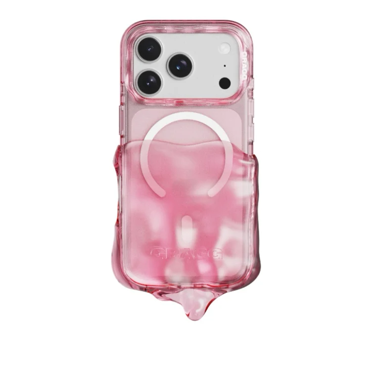 MAGSAFE DOUBLE LAYERS CASE - CLEAR PINK
