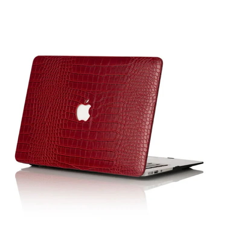 Acrylic or leather Macbook Case - dark red 