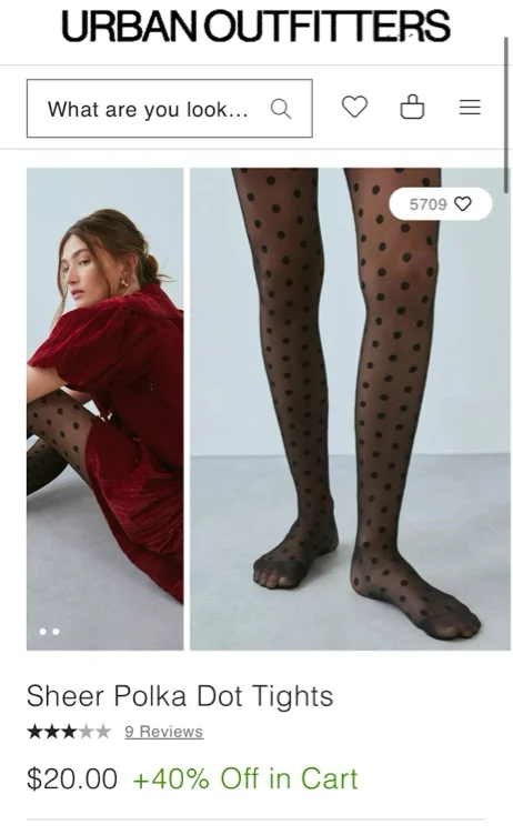 Sheer Polka Dot Tights