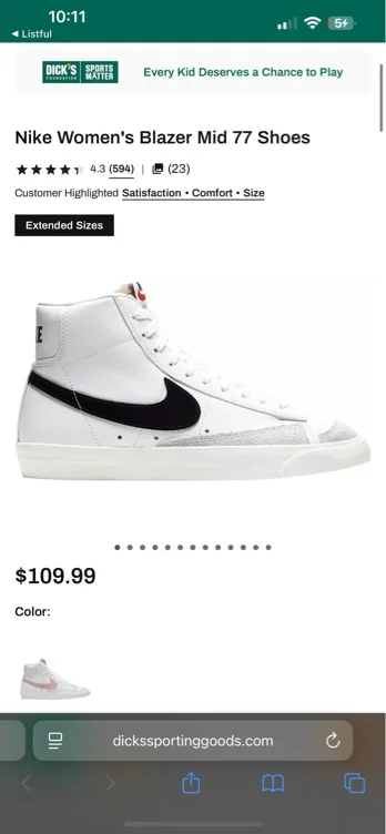 Nike Women's Blazer Mid 77 Shoes