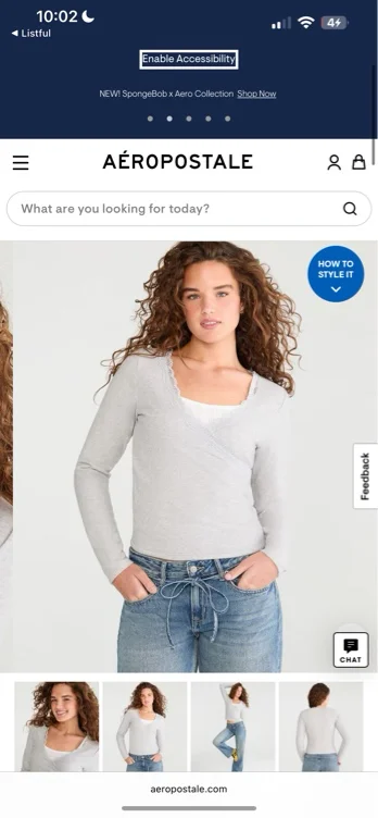 CollectionsDemetra's PicksLong Sleeve Crossover Lace V-Neck TeeLong Sleeve Crossover Lace V-Neck Tee