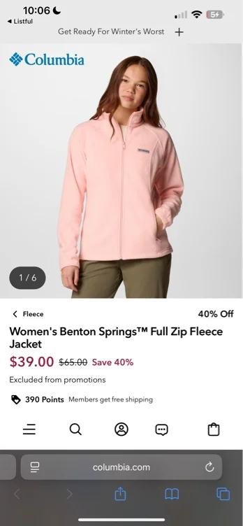 Women's Benton Springs™ Full Zip Fleece Jacket - 619, L