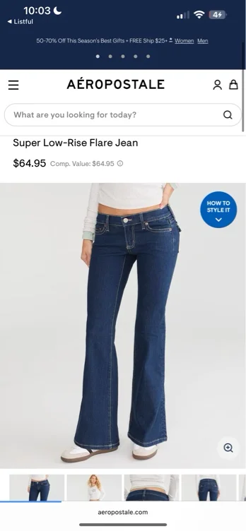 Super Low-Rise Flare Jean