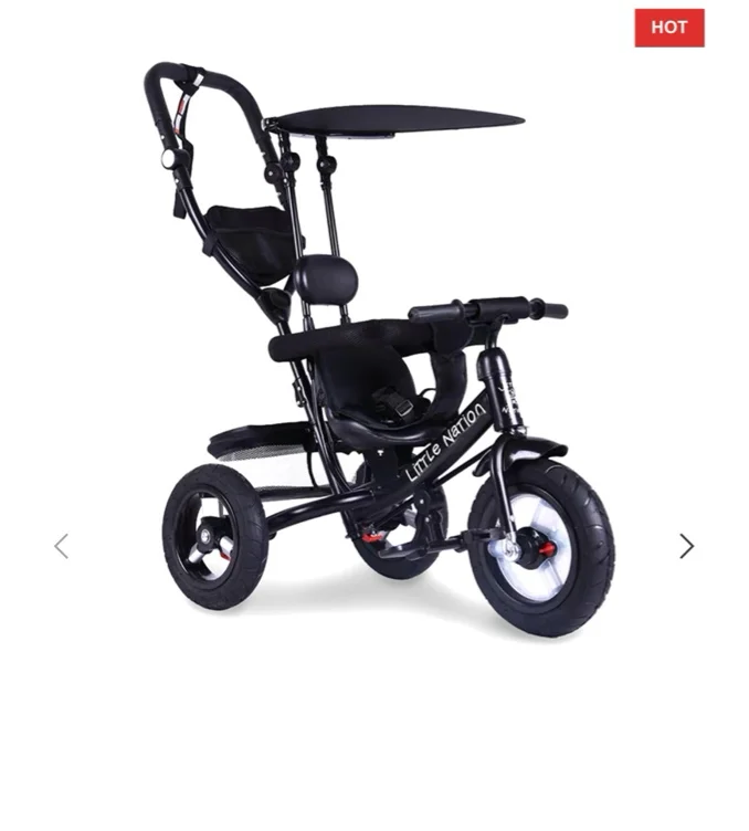 Push Trike Deluxe – Black – Little Nation | Kids Toys, School Accessories, Trampolines, Electronics | Little Nation