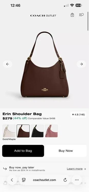 COACH® Outlet | Erin Shoulder Bag