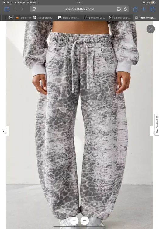 Out From Under Essential Barrel Leg Full Length Sweatpant