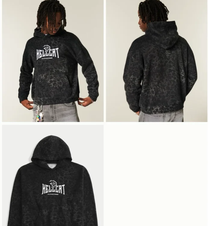 Boxy Dodge Challenger Graphic Hoodie