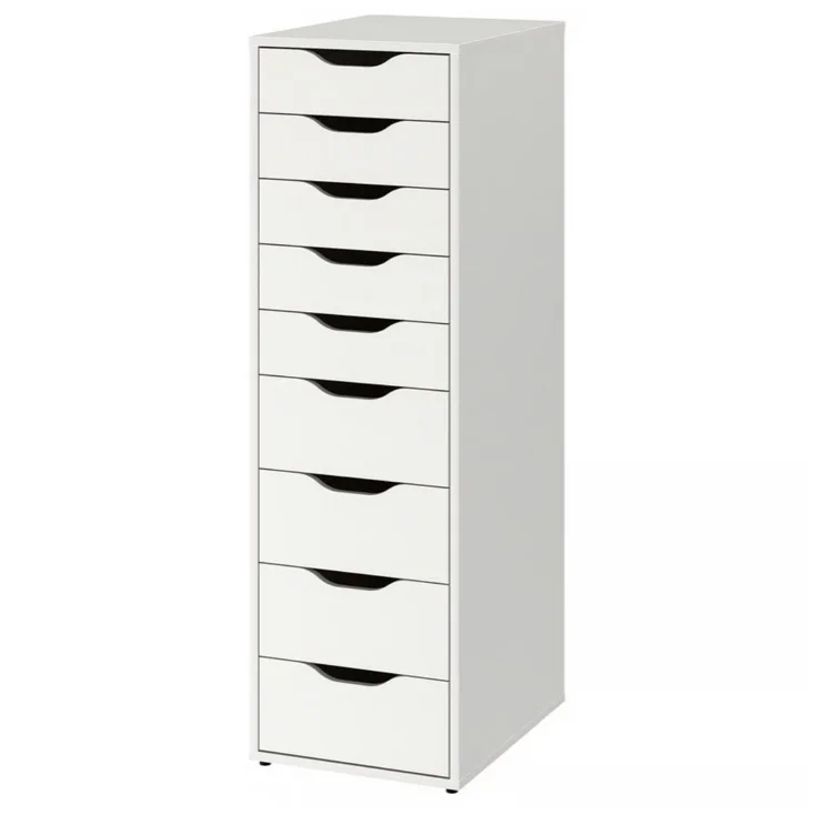 ALEX Drawer unit with 9 drawers - white 14 1/8x45 5/8 "