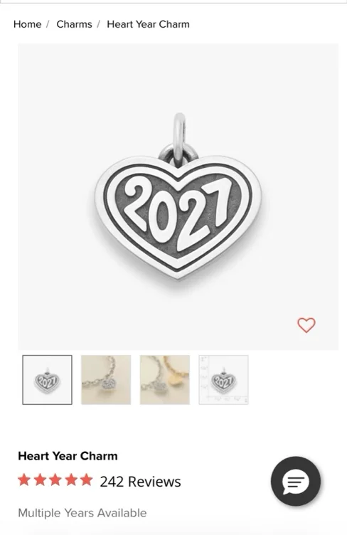 Heart Year Charm