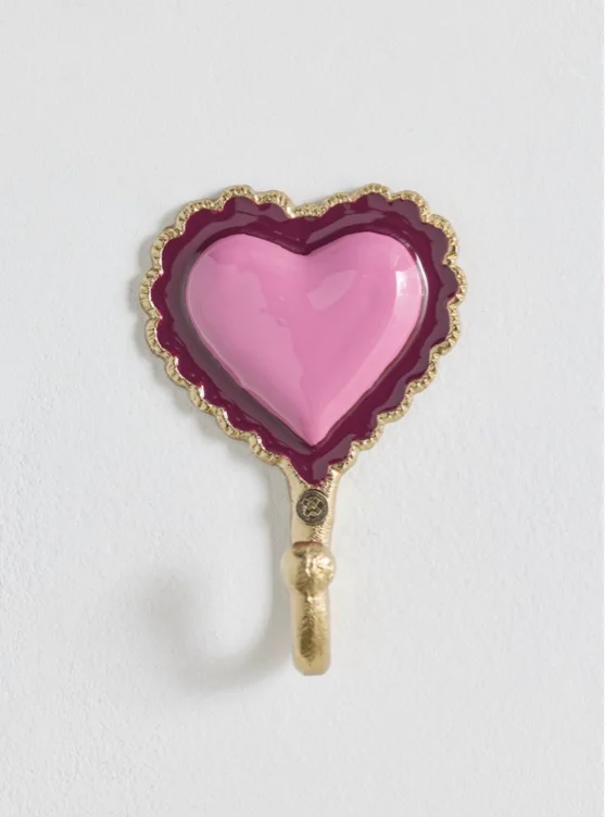 Doily Heart Metal Wall Hook