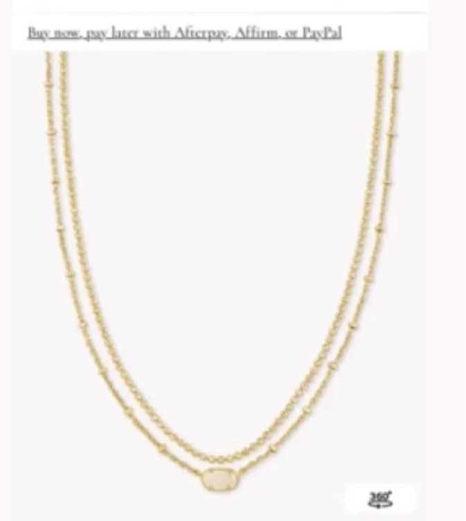 Emilie Gold Multi Strand Necklace in Iridescent Drusy