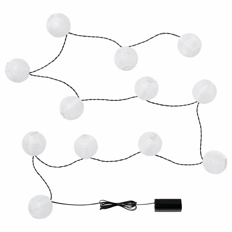 SOLVINDEN LED lighting chain with 12 lights - battery-operated white