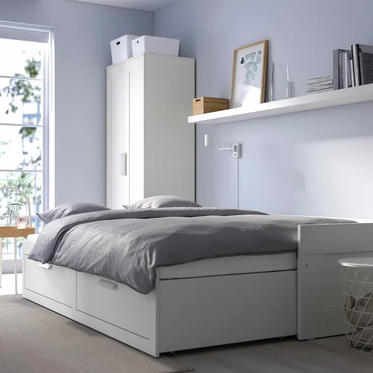 BRIMNES Daybed frame with 2 drawers - white Twin