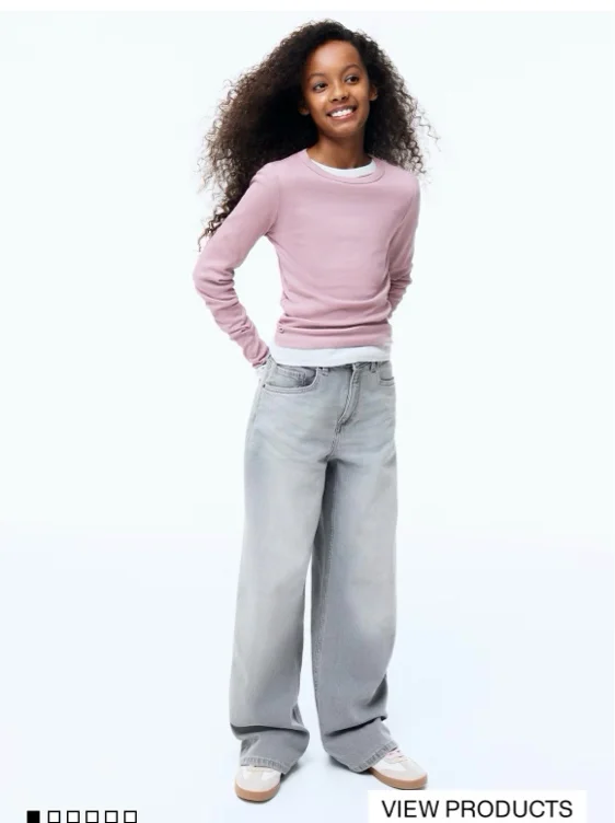 Wide Leg Jeans - Light denim blue