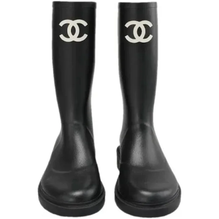 chanel rain boots 