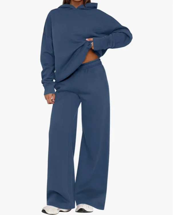 PRETTYGARDEN Womens Sweatsuits 2 Piece Set 2025 Casual Winter Long Sleeve Hoodie Loose Wide Leg Sweatpants Fall Tracksuit