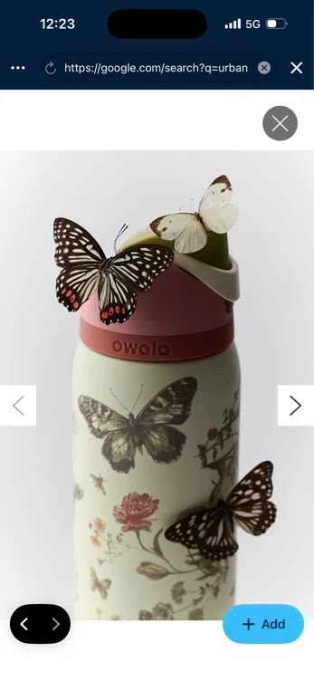 Owala UO Exclusive Boho Butterfly FreeSip 32 oz Water Bottle