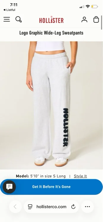 Logo Graphic Wide-Leg Sweatpants