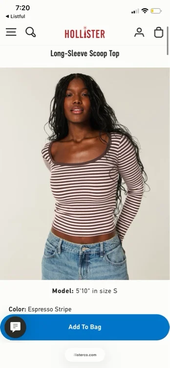 Long-Sleeve Scoop Top