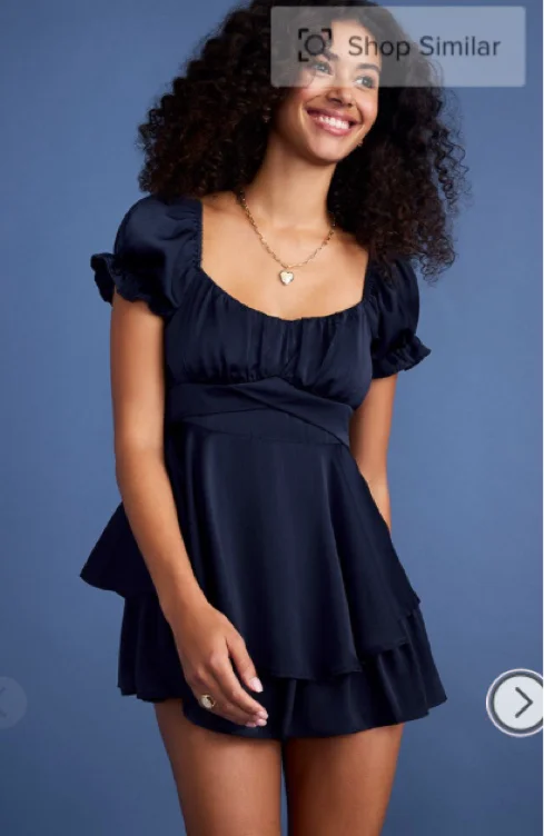 Vimmi Satin Tiered Romper