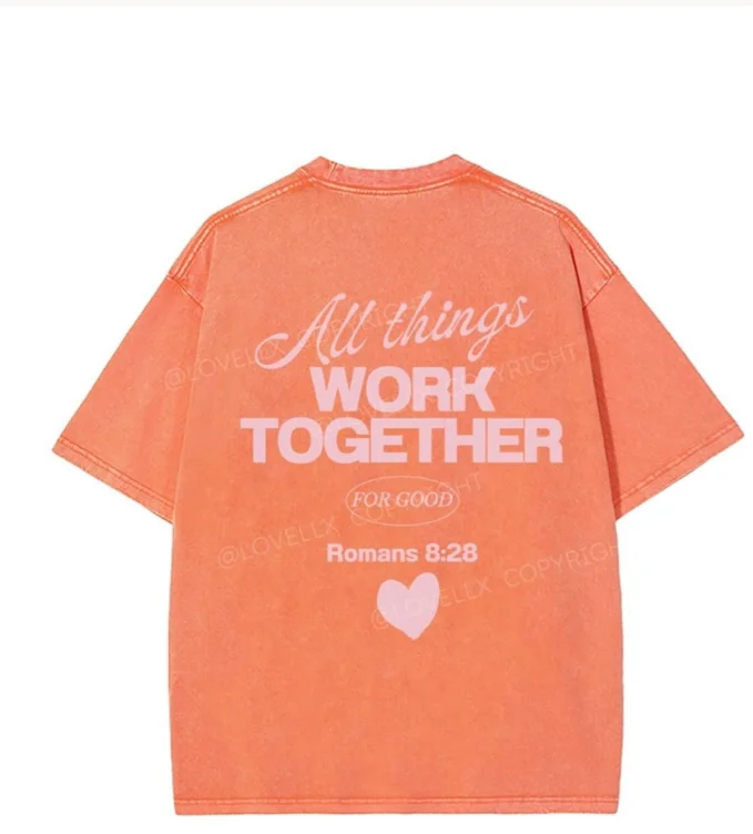 Romans 8:28 Unisex Washed T-Shirt
