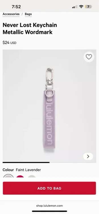 Never Lost Keychain *Metallic Wordmark - Berry Rumble - ONE SIZE
