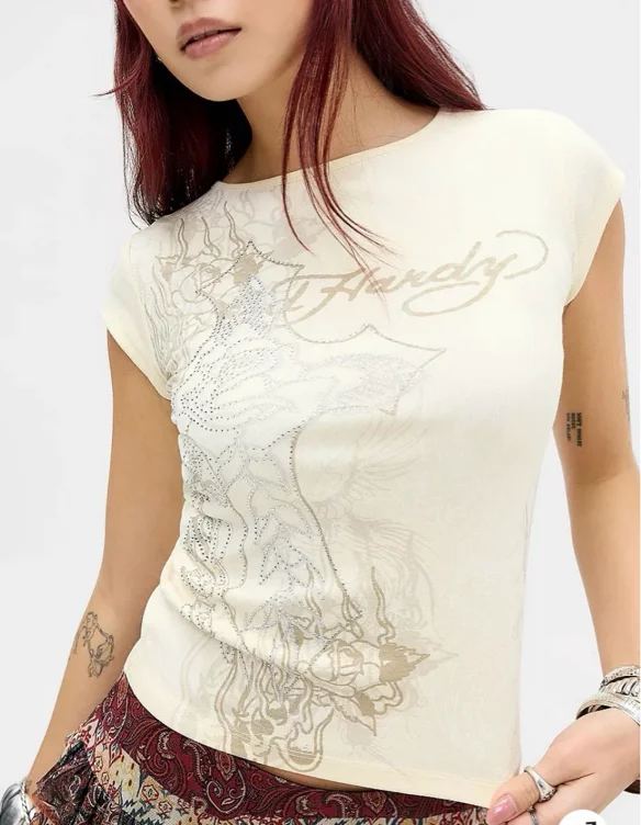 Ed Hardy UO Exclusive Rose Cross T-Shirt