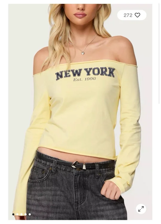 Edikted New York Babe Off Shoulder Top
