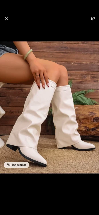 Tiktok Shop Boots White