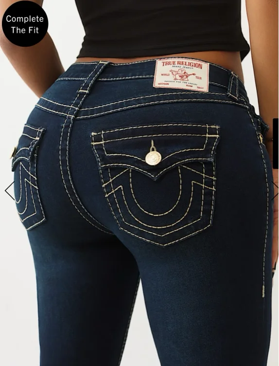 

BECCA MID RISE BIG T BOOTCUT JEAN - Dark Oak Wash | True Religion

